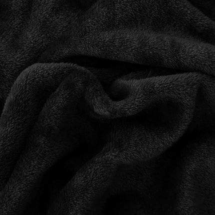 Elegant Comfort Luxuriously Soft 4-Piece Velvet Plush Flannel Sheet Set - Premium Quality - Cozy Warm, Anti-Static, Non Pilling Fuzzy Velvet Flannel Fleece Deep Pocket Sheet Set - Twin XL, Black