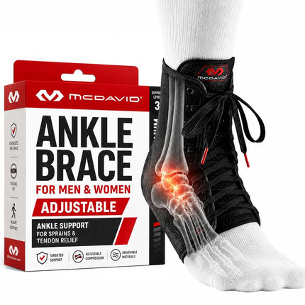 McDavid Lightweight Ankle Brace (Black, X-Small)