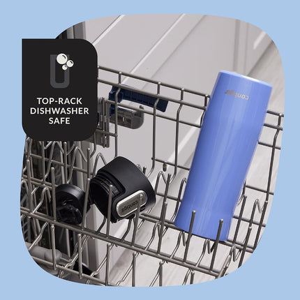 Contigo® AUTOSEAL® West Loop Taza de viaje de acero inoxidable con aislamiento al vacío y tapa de fácil limpieza, 591 ml, paquete de 2, Aster Frosted Pearl; Limelight Frosted Pearl