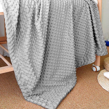 CREVENT Cozy Soft Warm Sherpa Baby Blanket for Infant Toddler's Crib Cot Stroller for Baby Boys All Season Use (76x102cm Light Grey dot)