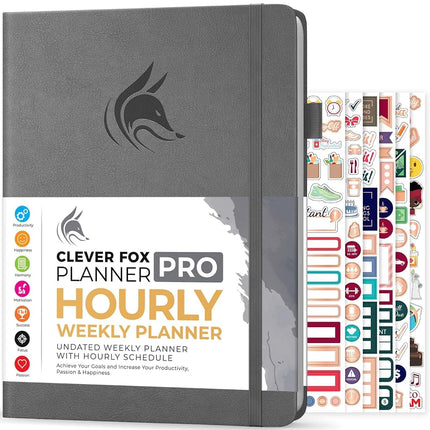 Clever Fox Planner PRO Hourly, Undated Weekly & Mo
