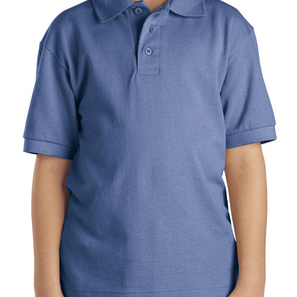 Dickies Big Boys' Short Sleeve Pique Polo Shirt, L