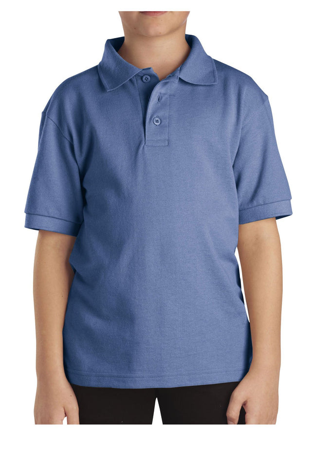 Dickies Big Boys' Short Sleeve Pique Polo Shirt, L