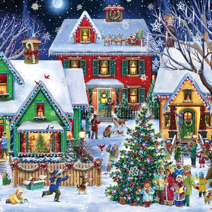 Neighborhood Christmas Jigsaw Puzzle 1000 Piece by