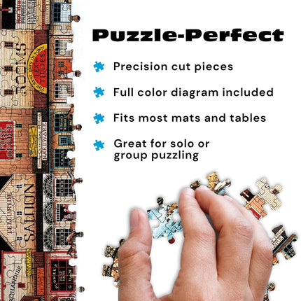 Buffalo Games - Charles Wysocki - Sleepy Town West - 300 Piece Jigsaw Puzzle for Adults - Challenging Puzzle Perfect for Game Nights - Finished Puzzle Size is 21.25 x 15.00