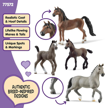 SCHLEICH Horse Club 4-Piece Horse Collector Horse Toys & Horse Gifts for Girls Ages 5+