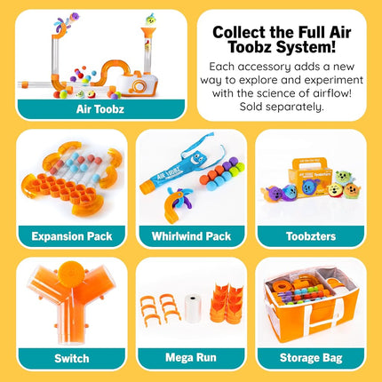 Tomy Fat Brain Toys The Original Air Toobz 3+, Air-Powered STEM Building Toys for Kids and Teens | Air Tube Science Experiments for Ages 3 Years & Older