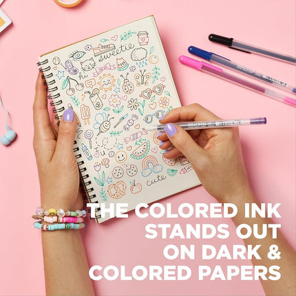 SAKURA Gelly Roll Gel Pens Gift Set Ink Pen Set Art and DIY Projects Assorted Dot Sizes Assorted Coloured Ink with Special Effects 74