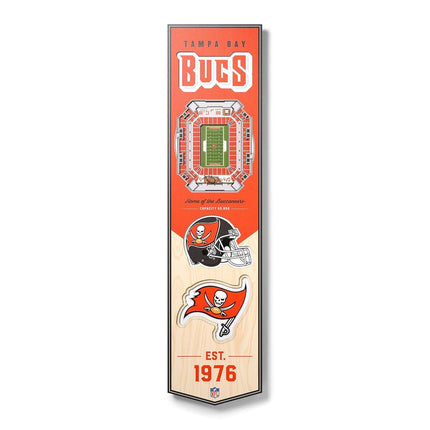 NFL Tampa Bay Buccaneers Raymond James Stadium 3D Stadium Banner-8x323D Stadium Banner - 8"x 32", Team Colors, 8" x 32"