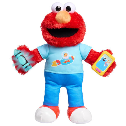 Just Play Peluche éducative Elmo, jouet pour enfant à partir de 18 mois