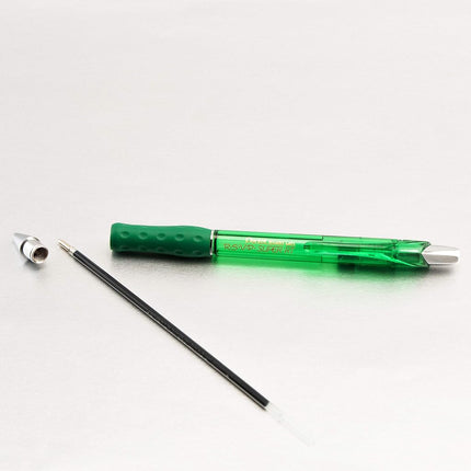 Bolígrafo Pentel RSVP Super RT, punto mediano (1.0 mm), tinta verde, caja de 12, (BX480-D)