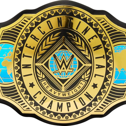 Mattel WWE Championship Title, Intercontinental Champion, Kid-Sized Belt Accessory for Role-Play & Costumes, 3+ feet Long with One-Time Adjustment