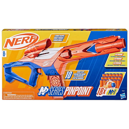 Nerf N Series Pinpoint Dart Blaster, 18 N1 Darts Compatible Only N Series Blasters, 10-Dart Clip, Blaster Gifts for Kids