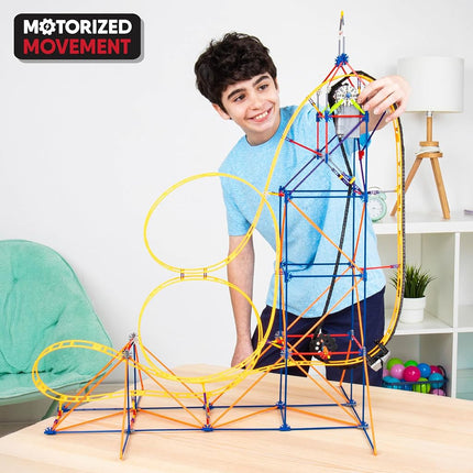 K'NEX | Amazin' 8 Coaster | Construction Set for Boys and Girls, Theme Park, Roller Coaster, 448 Piece Kids Building Set for Children Ages 7+ | Basic Fun 80216