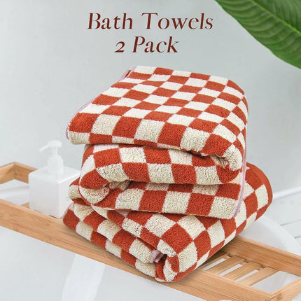 Jacquotha Ultra Soft Bath Towels 2 Pack - 520 GSM Cotton Highly Absorbent