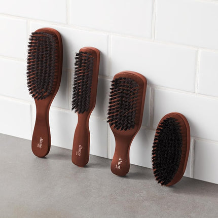 Diane Reinforced Boar Bristle Club Wave Brush for Men and Barbers � Medium Bristles for Thick and Curly Hair � Use for Detangling, Smoothing, Wave Styles, Restore Shine and Texture