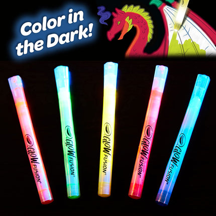 Crayola Glow Fusion Marker Coloring Set-Mythical Creatures 747491