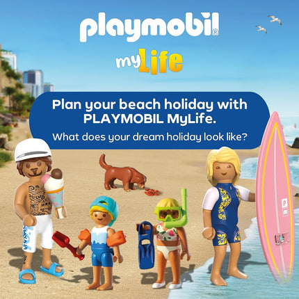 Playmobil | Vacation on the Beach | Ice Cream Truck with Surf Shop | Toy from 4 years | Gift for children | Encourages creativity & role play | Beach adventure with figures & vehicle | 71904