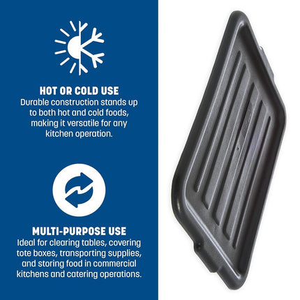 Carlisle FoodService Products Cubeta para Alimentos de Plástico Comfort Curve, Fregadero, Caja de Autobús con Asas para Cocinas Industriales, 2Onzas15 Pulgadas, Negro, (Paquete de 12)