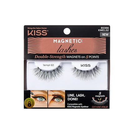 KISS Magnetic Lashes Tempt, 1 Pair, Black, (Pack o