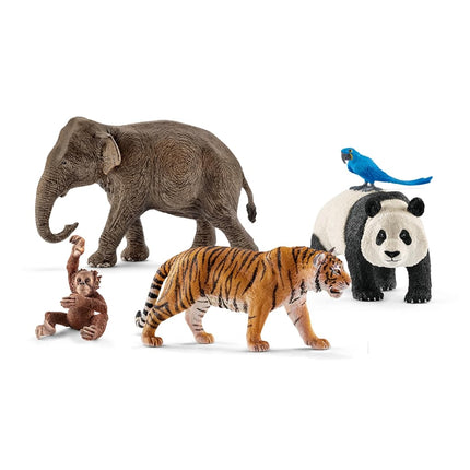 Schleich Wild Life - 5Pc Wild Animal Toy Set - Jungle Safari Bundle | 77588