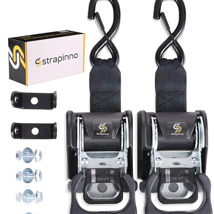 Strapinno 2PCS Retractable Ratchet Straps (1 7/8 i