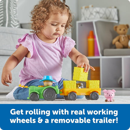 Learning Resources Peeksville Haul & Seek Tractor, Tractor Toys, Farm Toys, Barn Toys, Toddler Learning Toys, Ages 18 Months+, 10 Pieces