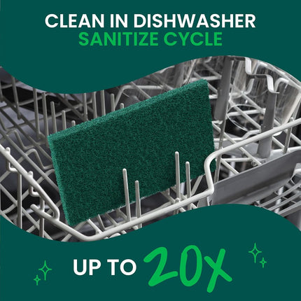 Scotch-Brite Heavy Duty, Scouring Kitchen and Dish, Cast Iron, Green, 30 Pads