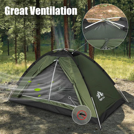 Night Cat Backpacking Tent for One 1 to 2 Persons Lightweight Waterproof Camping Hiking Tent for Adults Kids Scouts Easy Setup Single Layer