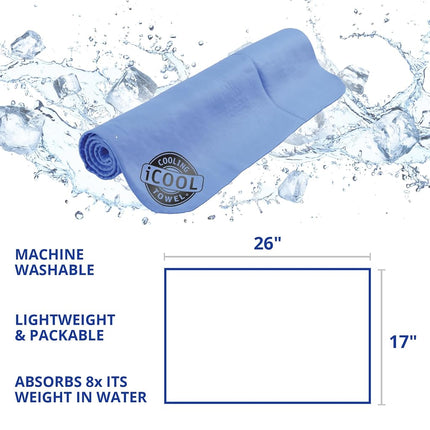 FROGG TOGGS iCOOL PVA Cooling Towel, 26" x 17"