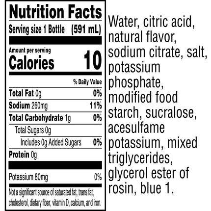 G Zero Thirst Quencher, Azul Refrescante, Botellas de 591 ml (Paquete de 8)