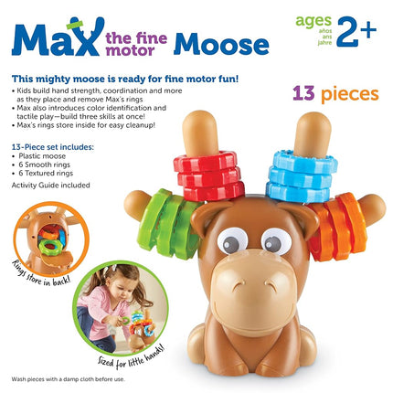 Learning Resources Max the Fine Motor Moose, Fine Motor Toy for Toddlers, Ages 18 mos+
