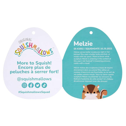 Squishmallows Original 5-Inch Melzie The Chipmunk - Official Jazwares Plush - Collectible Soft & Squishy Mini Stuffed Animal Toy - Add to Your Squad - Gift for Kids, Girls & Boys