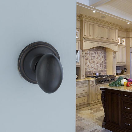 Copper Creek EK2020TB Egg Door Knob, Passage Function, 1 Pack, in Tuscan Bronze