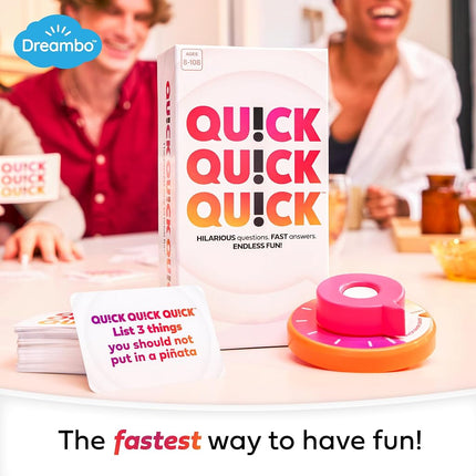 QU!CK QU!CK QU!CK by Relatable, Unleash Your Inner Funny with The Ultimate Party Games for Friends and Family Game Night, Perfect Adult Games & Kids Games, The Fastest Way to Have Fun, Ages 8 to 108