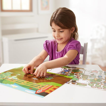 Melissa & Doug Reusable Sticker Pad: Farm - 280+ Stickers, 5 Scenes, Great Gift for Girls and Boys - Best for 3, 4, 5 Year Olds and Up