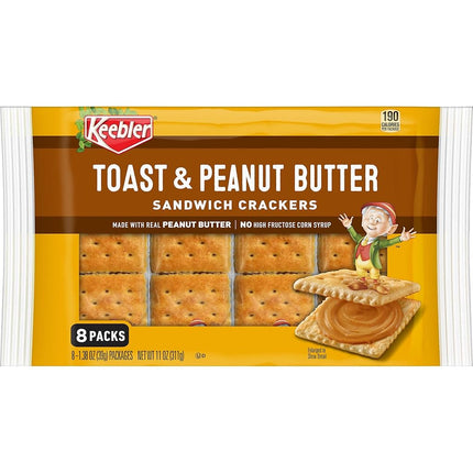 Keebler Cracker Sandwiches To Go - Toast & Peanut Butter - 1.38 Oz - 8 Ct