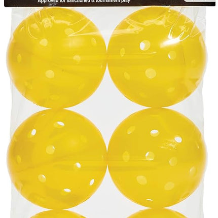 Tourna Strike Outdoor Pickleballs (6 Pack) - USAPA Approved, yellow