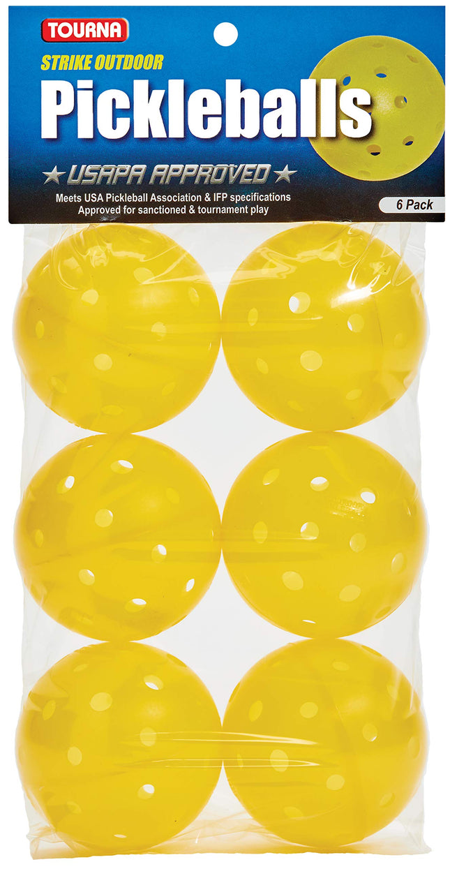 Tourna Strike Outdoor Pickleballs (6 Pack) - USAPA