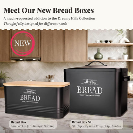noonberry Vintage 4x6 Metal Recipe Box with Cards and Dividers; Bamboo Lid
