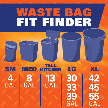 Hefty Ultra Strong Tall Kitchen Trash Bags, 35% Recovered Materials, Seaside Breeze, 13 Gallon, 80 Count
