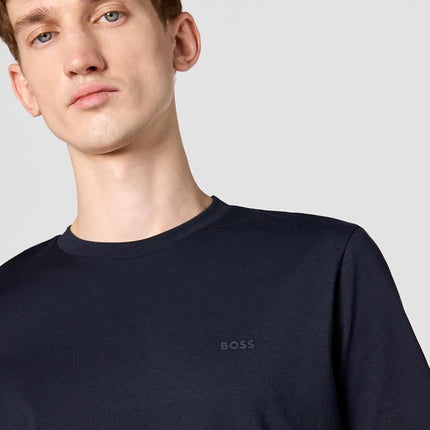 Hugo Boss Men's Small Logo Cotton Crewneck T-Shirt, Basic Navy, XXL