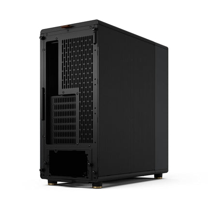 Fractal Design North Charcoal Black - Wood Walnut front - Mesh side panels - Two 140mm Aspect PWM fans included - Type C USB - ATX Airflow Mid Tower PC Gaming Case