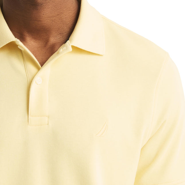 Polo Nautica de hombre de ajuste clásico interlock, amarillo suave, S