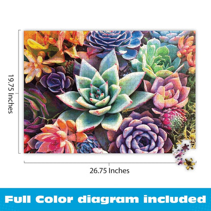 Buffalo Games 11985 Simple Succulent Puzzle, Green, L