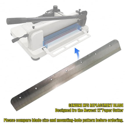 HFS(R) Heavy Duty Guillotine Paper Cutter 400 Sheet Capacity | Solid Steel Construction (A4-12'' Cutter Blade)