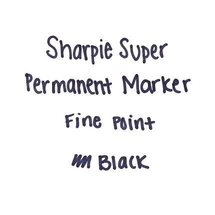 Sharpie 30101PP Marqueur Permanent Super, Pointe Fine, Écrit sur Papier et Plastique, Résiste à la Décoloration et à l'Eau, Certifié AP, Couleur Noire, Lot de 1