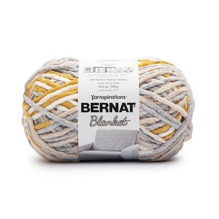 Bernat Blanket BB Grellow Yarn - 2 Pack of 10.5oz/300g - Polyester - #6 Super Bulky - 220 Yards - Knitting, Crocheting, Crafts & Amigurumi