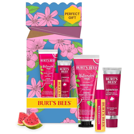 Burt's Bees Gift Set, Watermelon Hand Cream, Lip B