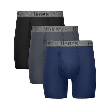 Hanes mens Stay Dry Pouch Boxer Briefs, Performanc